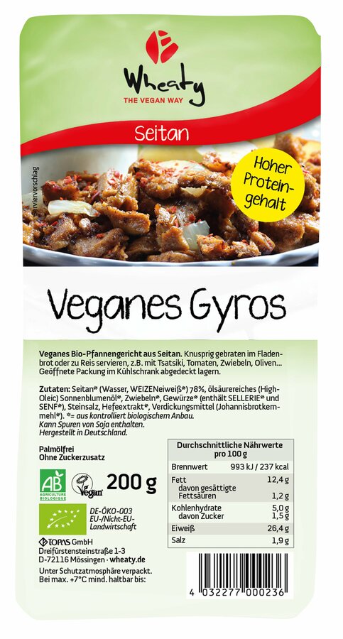 Wheaty - Veganes Gyros 200g zur Selbstabholung