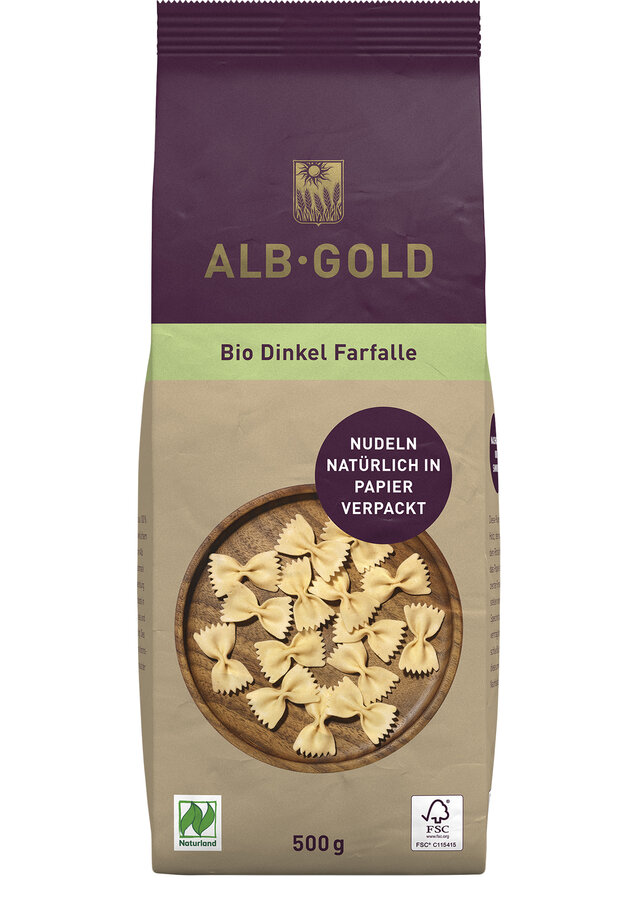  ALB-GOLD AG Bio Dinkel Farfalle (Papier)(Naturland) 500g | 